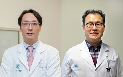 서울아산병원 소화기내과 박도현 교수(왼쪽) 융합의학과 백찬기 교수(오른쪽)