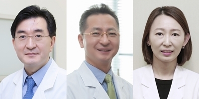 왼쪽부터 서울아산병원 소화기내과 이한주, 건강의학과 최재원, 김기애 교수