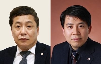 왼쪽부터 현병기 후보, 이동욱 후보.
