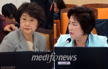 김승희 의원(좌), 전혜숙 의원