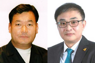 오규석(좌), 조옥현 당선인