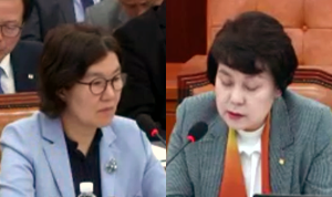 국립암센터 이은숙 원장(좌), 정춘숙 의원