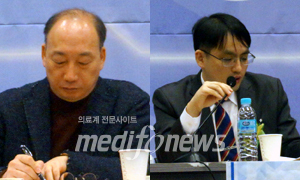 의협 성종호 정책이사(좌), 응급의학회 정진우 이사