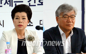 홍옥녀 회장(좌), 최종현 기획이사