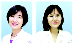 왼쪽부터 소아청소년과 박미정 교수, 김신혜 교수