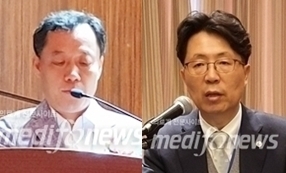 왼쪽부터 주신구 대한병원의사협의회 회장, 김동석 대한개원의협의회 회장.