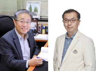 (왼쪽부터) 조동우, 김용균 교수.