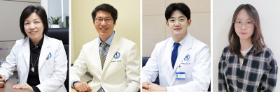(왼쪽부터) 아주대병원 박해심, 박래웅, 이영수 교수, 박유진 대학원생.