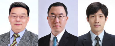 (왼쪽부터) 구승엽, 김훈, 김성우 교수.
