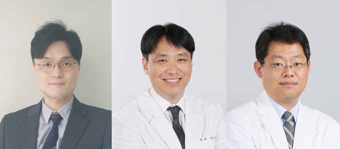 (왼쪽부터) 장동기, 안동원, 정지봉 교수. 